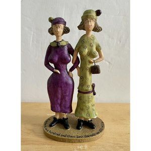 Sandy Gervais If We Live to be a Hundred and Three Best Friends Resin Figurine